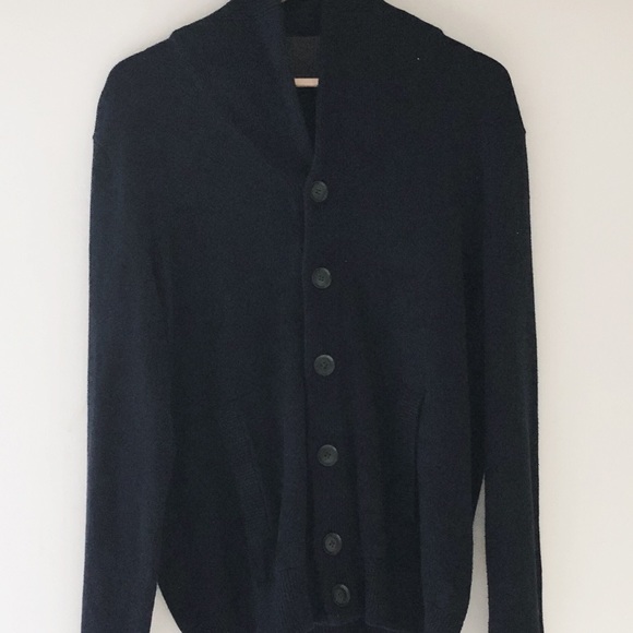 GAP Navy Blue Cotton + Cashmere Sweater - Picture 2 of 8